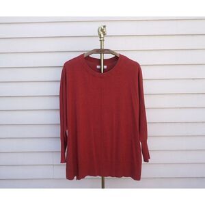 New Directions Burnt Orange Knit Lightweight Sweater